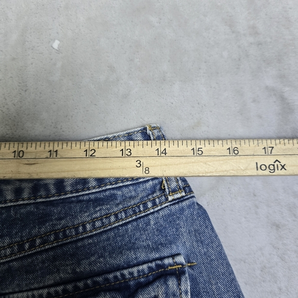 FOREVER 21 Cargo Jeans Womens 27 Blue Flap Pockets Baggy Wide Leg Y2K Grunge - Picture 8 of 11